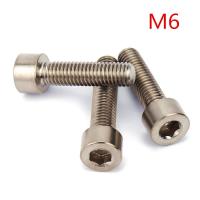 M6 DIN912 Titanium Murni GR2 Hex Soket Tutup Sekrup M6 x 6/8/10/12/14/15/16/18/20/22/25/28/30/35/40/45/50/55/60/65/70/75/80/85/90/100