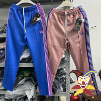 2023ss Needles Sweatpants ผู้ชายผู้หญิงที่มีคุณภาพดีที่สุดลายผีเสื้อ Sporty Track กางเกง Narrow AWGE กางเกง