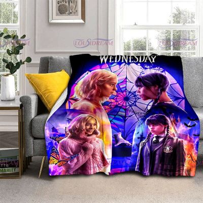 （in stock）Wednesday series girls sofa blanket, baby bed blanket, soft insulation blanket, bedspread（Can send pictures for customization）
