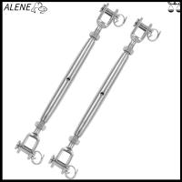 ALENE 2PCS 1/4 "(M6) สกรูข้อต่อสายลวด เงินสีเงิน ขากรรไกรและขากรรไกร ขากรรไกรข้อต่อหัวเข็มขัด ความสามารถในการรับน้ำหนักสูง เหล็กไร้สนิม ตัวปรับความตึงสาย เกรดทางทะเล