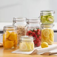 【LZ】∏♟  1000ml caixa de armazenamento de vidro de grau alimentício pickles kimchi jar garrafa de vinho doces grãos de café selado jar cozinha recipiente de armazenamento de alimentos