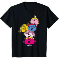 Cartoon MR. MEN and LITTLE MISS graphic cotton O-neck T-shirt for men