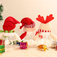 Plastic Christmas Candy Box Snowman Candy Storage Bottle Christmas Candy Jar Santa Candy Storage Bottle Elk Candy Storage Bottle