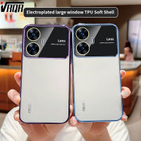 VRQR สำหรับ OPPO Realme C55 Narzo N55 เคสโทรศัพท์โปร่งใสพร้อมทุกขอบด้วยไฟฟ้าป้องกันแบบใหม่หรูหราและสูงส่ง