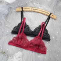 [HOT JIANHAO] Women Ultra Thin Sexy Lace Bras Transparent Wireless See Unlined Bra Comfort Underwear Bralette Sexy Lingerie Open Cup Bralette ann