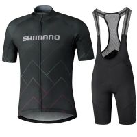 SHIMANO Bike Team Men S Black Cycling Jersey And Bib Shorts Suit Short Sleeve Blke Jersey