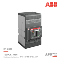 ABB เบรกเกอร์ MCCB Tmax XT1C 160 TMD 63-630 3p F F 25kA