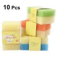 10pcs Simulation Loofah Scouring Pad Kitchen Dishwashing Sponge Cleaning Pad Sponge Cloth