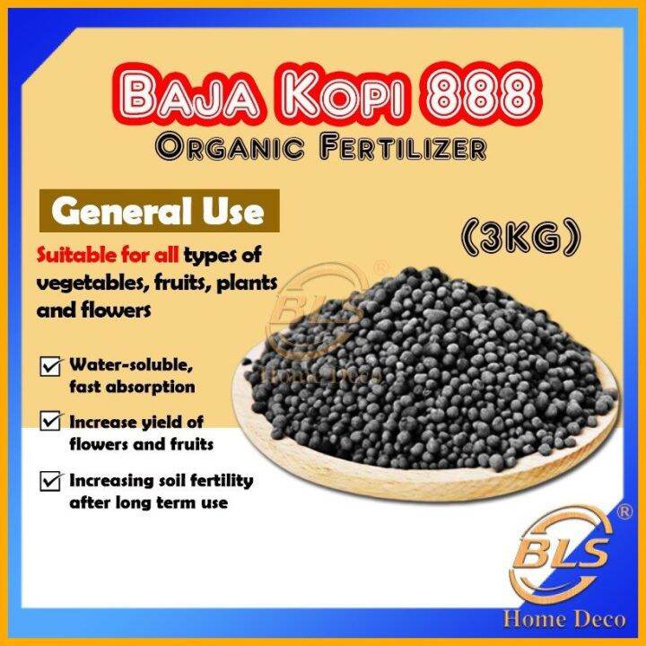 Organic Fertilizer Npk 888 3 Kg Baja Oganik Baja Kopi Gardening ...