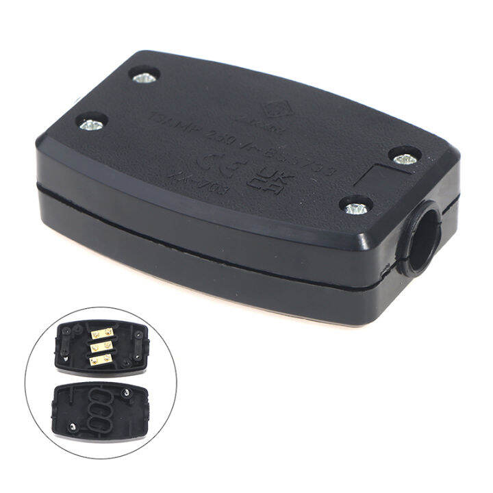 jianzhanqinl 13A 250V Connector Box 3 Terminal Join Flex Cable Wire