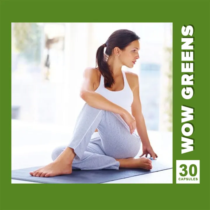 Wowhappy Wow Greens Capsules with Moringa, Wheatgrass, Spirulina, Apple
