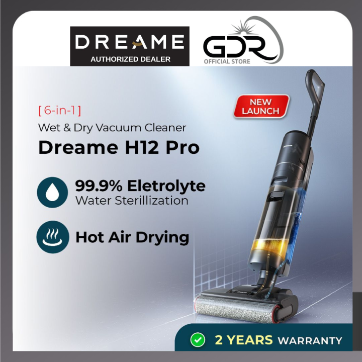 Dreame H12 Pro Wet and Dry Cordless Vacuum Cleaner 2 Edge Cleaning 99.9 ...