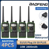 J93วิทยุสื่อสาร Baofeng UV-S9บวกกำลังสูง10W 10กม. วิทยุสองทางวิทยุสื่อสารสองทางวิทยุสองความถี่รับส่งสัญญาณคู่4/2ชิ้น