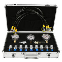 Hydraulic Pressure Test Kit ชุดทดสอบแรงดันไฮดรอลิกของรถขุดพร้อมข้อต่อจุดทดสอบและเกจ