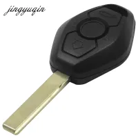 Jingyuqin เคส Kunci Remote Mobil แบบ3ปุ่มสำหรับ Bmw X3 X5 Z3 Z4 1/3/5/7ซีรีส์ Unut Hu92เบลด