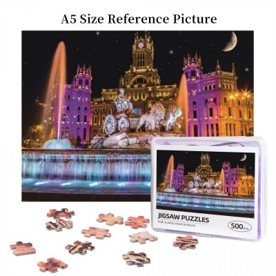 Cibeles Fountain Madrid, España Wooden Jigsaw Puzzle 500 Pieces Educational Toy Painting Art Decor Decompression toys 500pcs