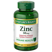 Natures Bounty Zinc 50 mg, Exp. 01/2026 Supports Immune System Caplets, 400 ขนาดคุ้มมาก