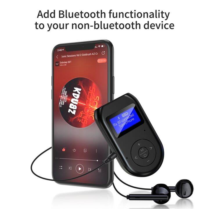 bluetooth-5-0-audio-transmitter-receiver-3-5mm-jack-aux-wireless-audio-adapter-lcd-display-with-mic-for-tv-speaker-car-stereo