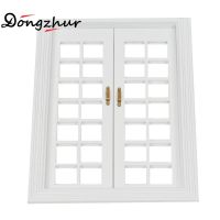 White Color Dollhouse Miniature 1:12 Window Door Doll House Accessories Window Hollow Out DIY Mini Dollhouse Furniture Dropship