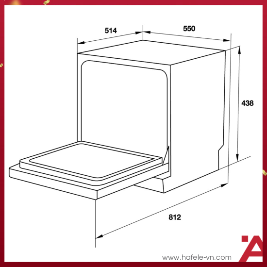 Máy rửa chén để bàn hafele hdw-t50b 539.20.600 chế độ sấy khô tăng cường - ảnh sản phẩm 3