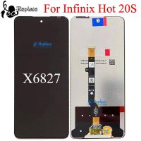 คุณภาพสูงสีดำ6.78นิ้วสำหรับ Infinix X6827ร้อน20S จอแสดงผล LCD แบบสัมผัสหน้าจออะไหล่ทดแทนประกอบแผงดิจิไทเซอร์