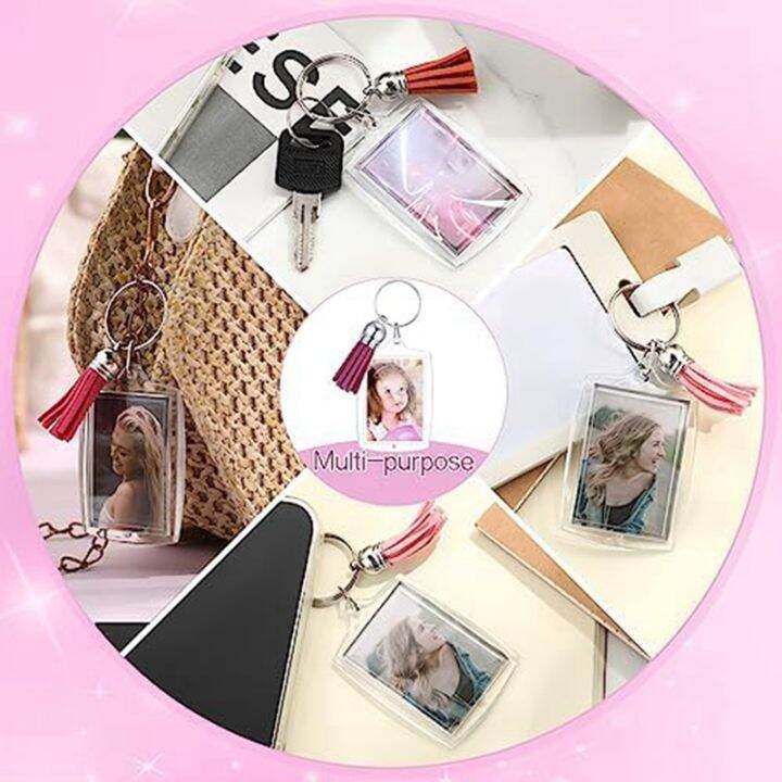 100pcs-rectangular-acrylic-keychain-blank-transparent-picture-keychain-insert-photo-keychain-acrylic-keychain-for-diy