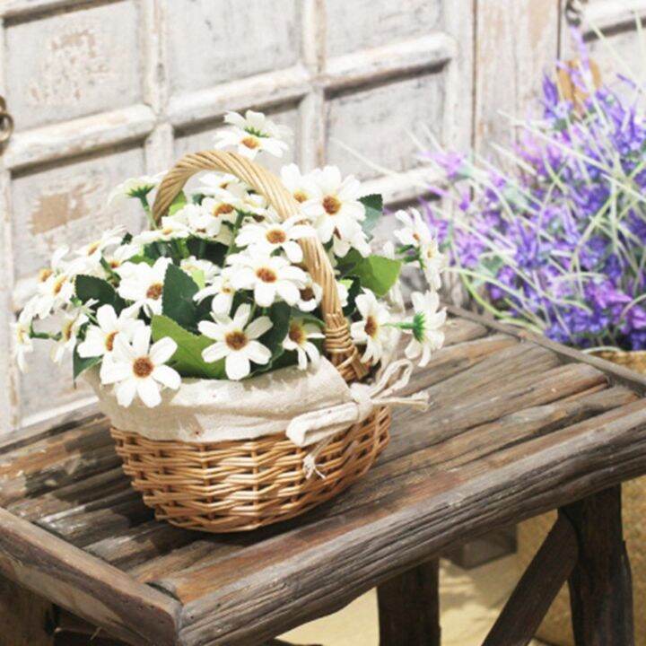 5x-hand-woven-wicker-basket-simulation-single-handle-small-with-hand-gift-basket