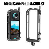 โลหะกรงกรอบ Insta360หนึ่ง X3เคสกรงการกระทำกล้อง Rig กับรองเท้าเย็นเมากล้องกรงสำหรับ Insta360 X3อุปกรณ์เสริม