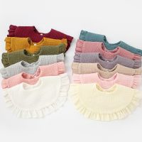 【CW】 Korean Baby Feeding Drool Bib Ruffle Infants Saliva Soft Cotton Burp Newborn Toddler Kids Bibs