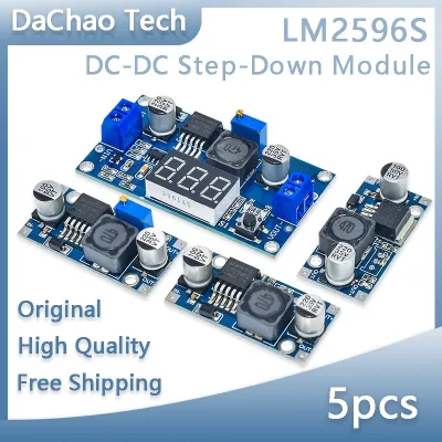 5Pcs LM2596S DC-DC Adjustable Step-Down 3-40V Voltage Regulator Power Supply Module LM2596 3A Buck Converter With Display Electrical Circuitry Parts