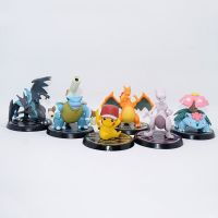 ตุ๊กตากระต่ายของเล่นสะสม Charizard X Mewtwo Venusaur โมเดลของเล่น Pikachu ตุ๊กตาขยับแขนขาได้ Pokemon Figure