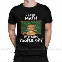 Shirt Men Clothing Humor T-Shirt Cat Lover I Math Teacher I Love Math It Makes Fashion Unisex Short Sleeve Tshirt Loose