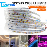 5M / 10M หลายสี 2835 ไฟ LED เชิงเส้น 12V 24V ไฟตกแต่งห้องตัดเส้นยาวไฟตกแต่งห้องนอนแถบแสง