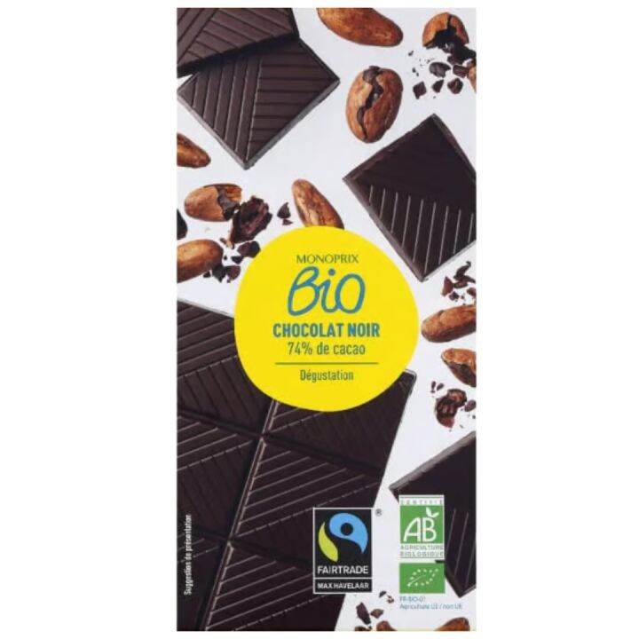 Monoprix Organic Dark Chocolate - 74% (100g) | Lazada PH