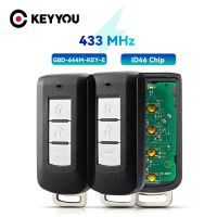 KEYYOU ชิป PCF7952กุญแจรถ3ปุ่มศิลปะ FSK 433Mhz สำหรับ Mitsubishi Lancer Outlander G8D-644M-KEY-E ASX พร้อมใส่กุญแจ