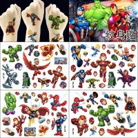 New The Avengers Cute Tattoos Super Hero Cartoon Stickers Arm Face Glowing Body Art Children Temporary Tattoo Kids Gift Stickers