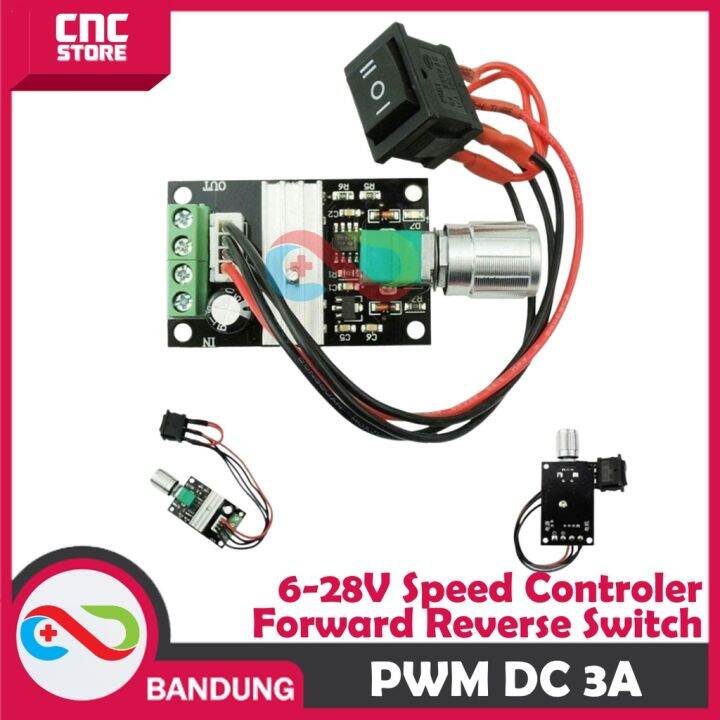 6V 12V 24V 3A PWM DC Motor Speed Controller Forward Reverse Switch ...