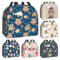 Cute Owl Pattern Lunch Box Reusable Lunch Bag for Travel Picnic Shopping Work Food Container for Women Men Adults