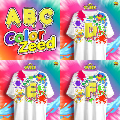 เสื้อสงกรานต์ ABC Color Zeed เสื้อตัวอักษรรุ่น MAX (DEF)