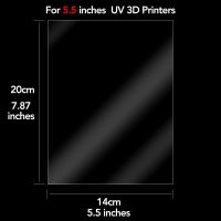 ฟิล์ม FEP 5.5ใน200*140*0.15มม. สำหรับ Creality ANYCUBIC Photon S Eo Mars 2เรซินยูวี3D เครื่องพิมพ์ฟิล์มปล่อยแผ่น FEP