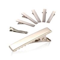 50pc Silver Flat Metal Single Prong Alligator Hair Clips Barrette Hairpins For Bows DIY Accessories Hair pin Hairdressing Tools