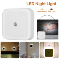 LANGYUE Mini Led Night Light Bedroom Sensor Induction Night Lamp Plug-in Bedside Lamp for Toilet Corridor