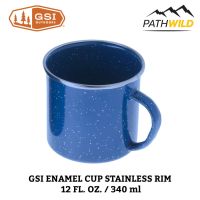 GSI CUP STAINLESS RIM 12 OZ. แก้วอีนาเมลเคลือบขอบสแตนเลส ขนาด 12 ออนซ์