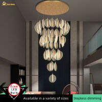 EASYHOME นอร์ดิกเพล็กซ์คริสตัลโคมระย้าสัญญา Dimmable เหล็กไฟ LED ห้องนั่งเล่นห้องรับประทานอาหารตกแต่งโคมไฟเพดาน