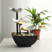 Desktop Fountain 3 Layer Relaxation Automatic Pump With Power Switch Ultra-deep Sink For Indoor Home Office Decoration