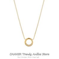 ❀✁◇  CANNER Fashion 925 Sterling Jewelry Round Pendants Necklaces Semi Rhinestone Clavicle Chokers