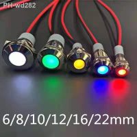 Waterproof IP67 Metal LED Warning Indicator Light Signal Lamp Pilot 6/8/10/12/16/19/22mm