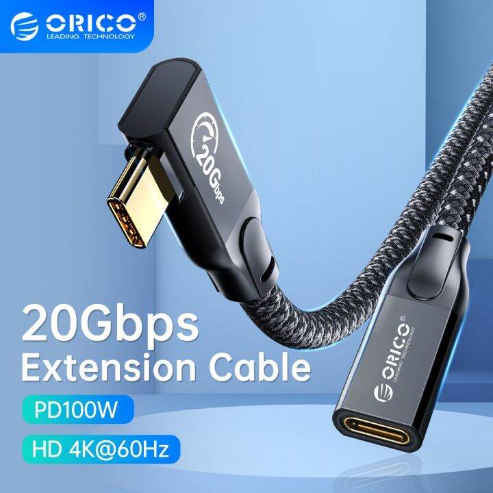 ORICO 20Gbps USB C Extension Cable Type C Extender Cord PD 100W for