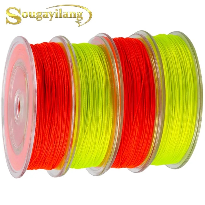 Sougayilang สายเอ็นตกปลาแบบถัก100YDS,เส้นเอ็นตกปลาฟลายฟิชท์เบสสายรองรับ