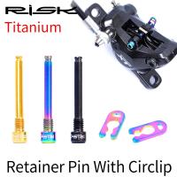 RISK Bicycle Hydraulic Disc Brake Pad Bolts M4 Titanium Alloy Fixing Pin Inserts Caliper Hexagon Screws Retainer Pin With Circli